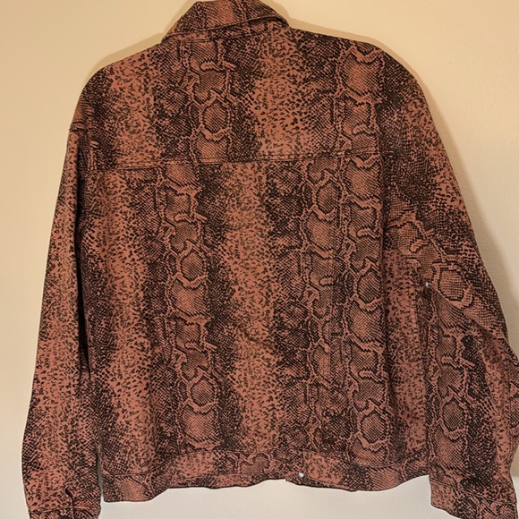 Free People L Snake Trucker Jacket - Picture 9 of 9